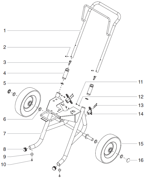 EPX2455 Upright Cart Assembly (P/N 0507198)